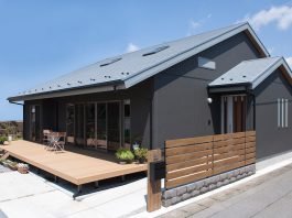 แบบบ้านสไตล์ญี่ปุ่นสมัยใหม่ สูงชั้นครึ่ง มีห้องใต้หลังคา รองรับการใช้ชีวิตหลังเกษียณ